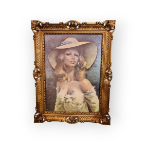 1960’s Brigitte Bardot – Impressão Tela Impecável Moldura Gesso