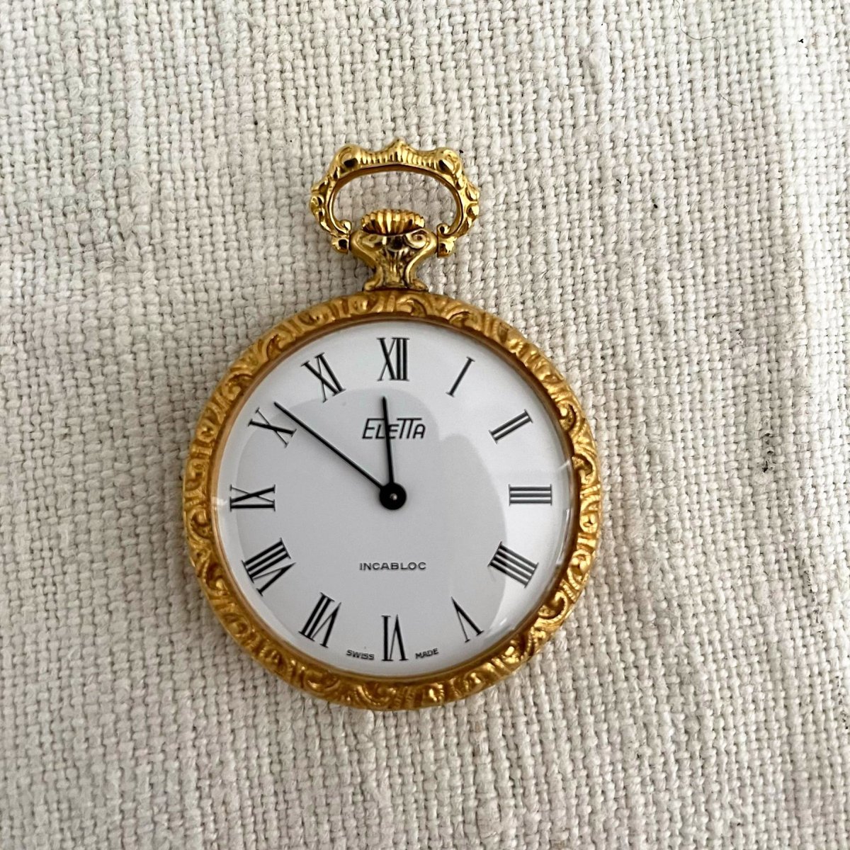 Relógio de Bolso Mecânico Eletta Incabloc Swiss Made 34mm - Image 2