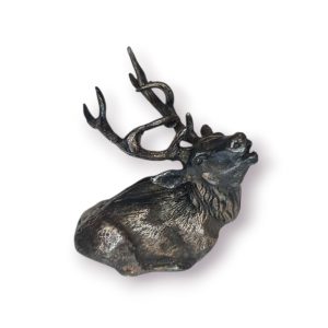 🦌 Mini Escultura em Prata 925 – Cervo a Bramir (52 g)