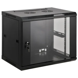 ARMARIO 09U 600X450 INT 19′ AÇO PRETO