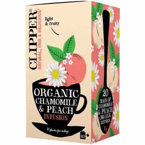 Clipper Infusão de camomila e pêssego 20 saquinhos de chá
